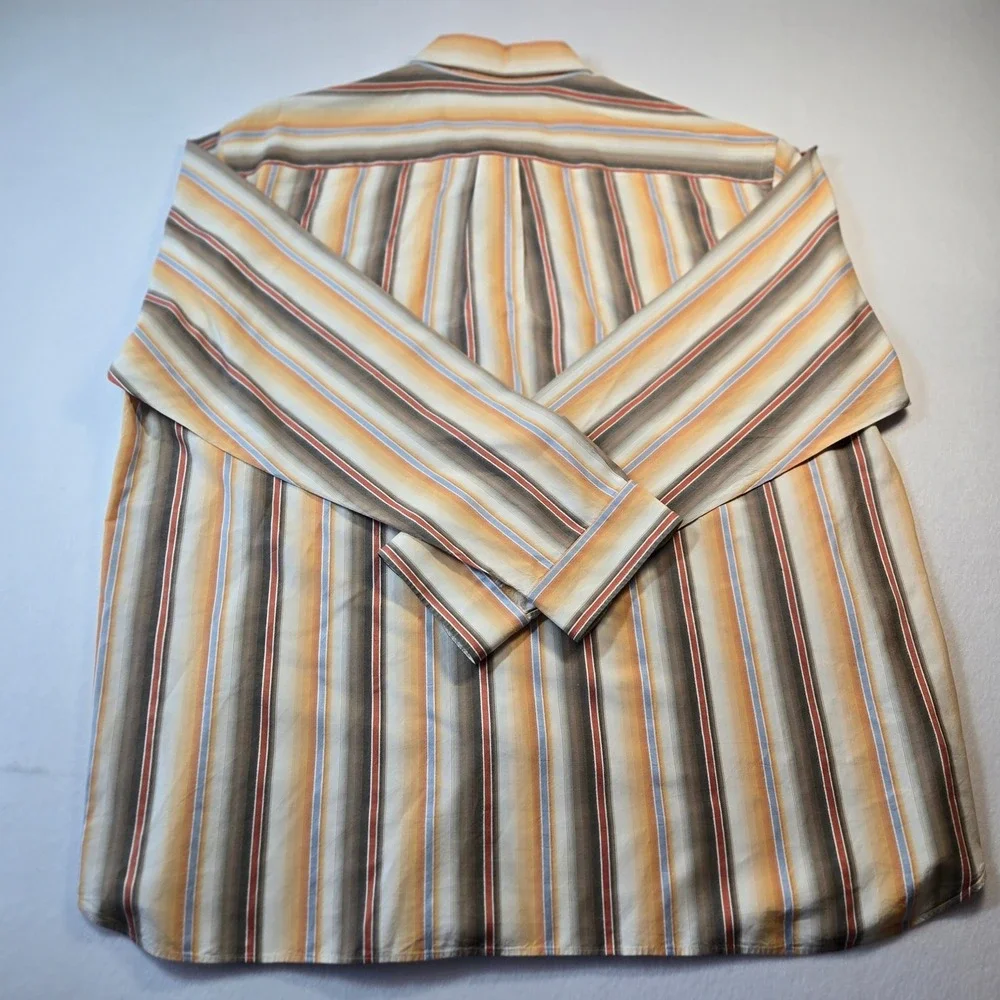 Tommy Bahama Button Down Mens XL Multi Color Excellent Ombre Stripe Long Sleeve